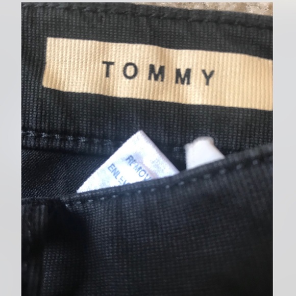 Tommy black tie up ankle detail denim jeans - Picture 4 of 5